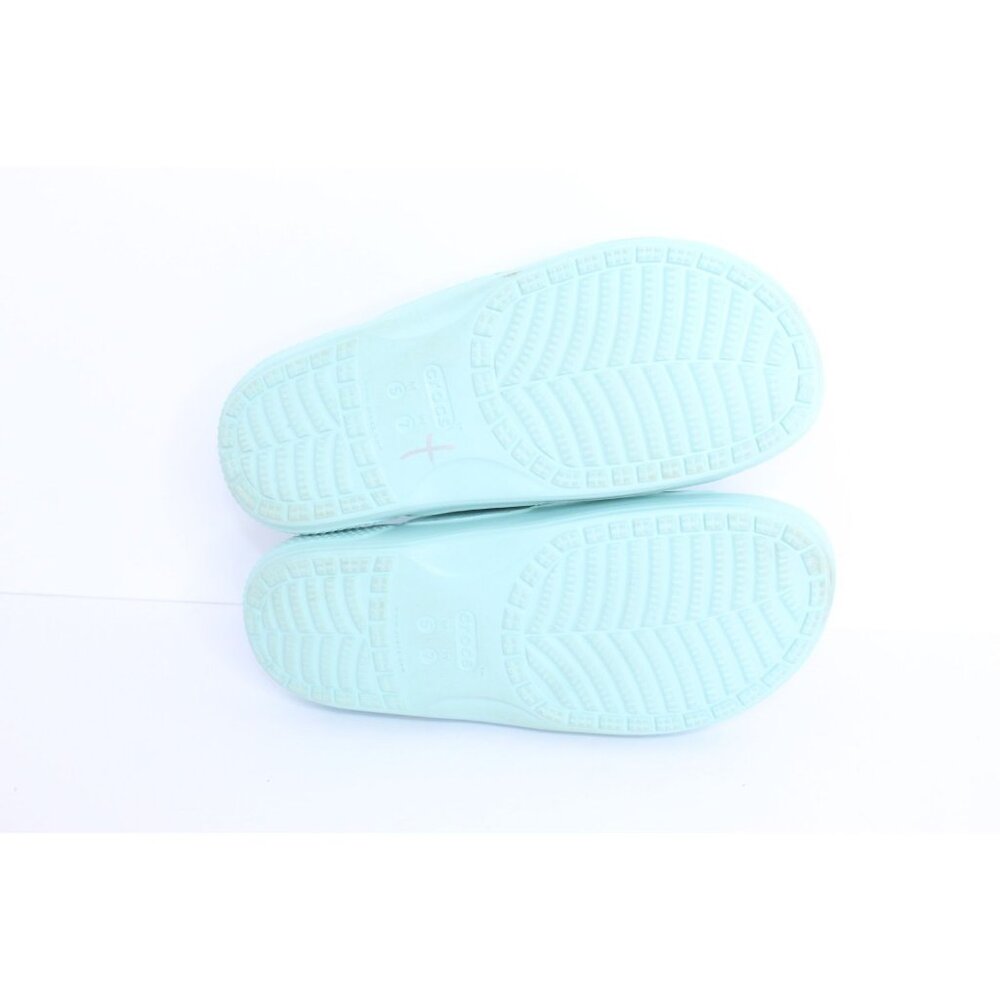 CROCS Women's Mint Green Dual Strap Slide Sandals - Picture 6 of 9